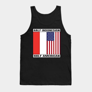 Half American Half Indonesian Heritage Indonesia Roots & USA DNA Family Flag Design Tank Top